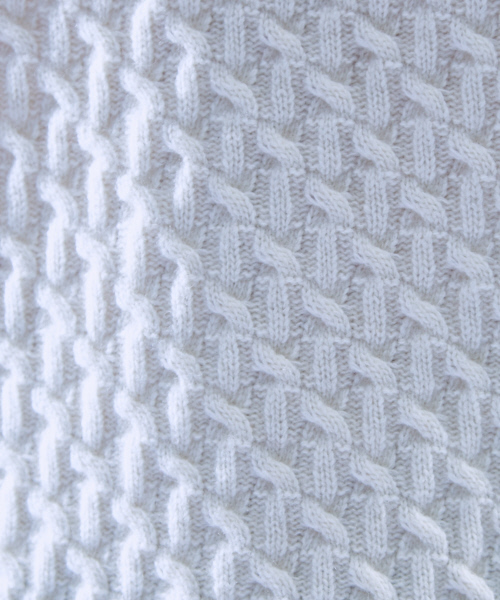 ABAHOUSE(アバハウス)の「【LANEROSSI】RIB×CROSSKNIT クルーネックニット(ニット/セーター・メンズ・オフホワイト/グレー/ブルー/ブラック/オレンジ・44/46/48)」の12枚目の写真