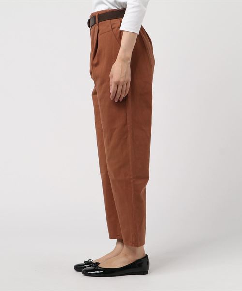 おしゃれスタ(オシャレスタ)の「チノ ベルト付テーパードPN(LC)(その他パンツ・レディース・ベージュ/ブラウン/カーキ・FREE)」の5枚目の写真
