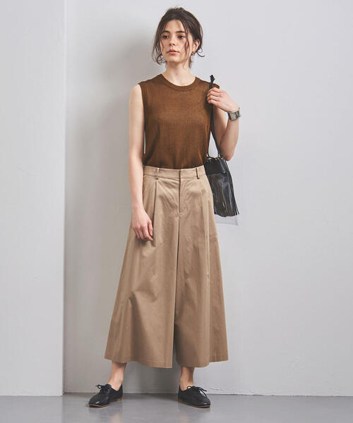 UNITED ARROWS - ユナイテッドアローズ UBCB SI ワイドリブノースリーブニット ブラウン UNITED ARROWS（ユナイテッドアローズ）の「UBCB シアー