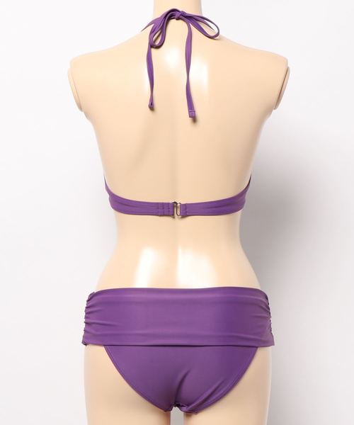 KOBE LETTUCE(コウベレタス)の「アンダークロスデザインビキニ【水着上下2点セット】(水着・レディース・ブラック/パープル/カーキ/モカ・FREE)」の6枚目の写真
