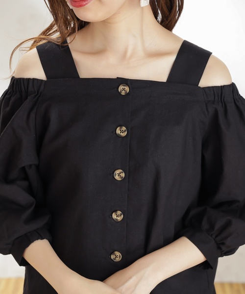 natural couture（ナチュラルクチュール）の「着方いろいろ楽しめるブラウス（シャツ/ブラウス・レディース・ブラック/ピンク/チェック/アイボリー・FREE）」の22枚目の写真