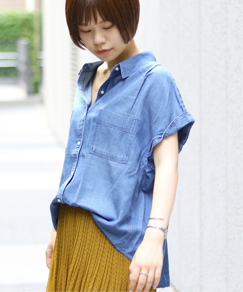 JOINT WORKS(ジョイントワークス)の「《追加》テンセルシャツ(シャツ/ブラウス・レディース・カーキ/ブルー系その他/キャメル・FREE)」の2枚目の写真