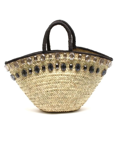 antonella galasso スパングルかごバッグ　イタリア製　ほぼ新品 antonella galasso スパングルかごバッグイタリア製ほぼ新品