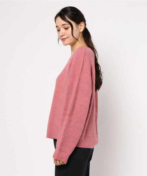 BELLUNA（ベルーナ）の「レインボースパン編地切替プルオーバー（ニット/セーター・レディース・ブルー/ピンク/ラベンダー/グリーン・XXXX-LARGE/XXX-LARGE/MEDIUM/LARGE/X-LARGE/XX-LARGE）」の5枚目の写真