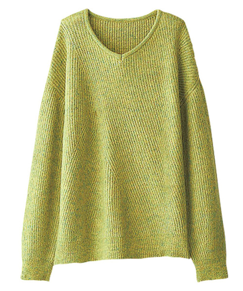 BELLUNA（ベルーナ）の「レインボースパン編地切替プルオーバー（ニット/セーター・レディース・ブルー/ピンク/ラベンダー/グリーン・XXXX-LARGE/XXX-LARGE/MEDIUM/LARGE/X-LARGE/XX-LARGE）」の2枚目の写真