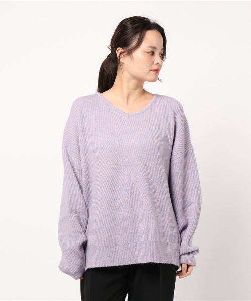 BELLUNA（ベルーナ）の「レインボースパン編地切替プルオーバー（ニット/セーター・レディース・ブルー/ピンク/ラベンダー/グリーン・XXXX-LARGE/XXX-LARGE/MEDIUM/LARGE/X-LARGE/XX-LARGE）」の8枚目の写真