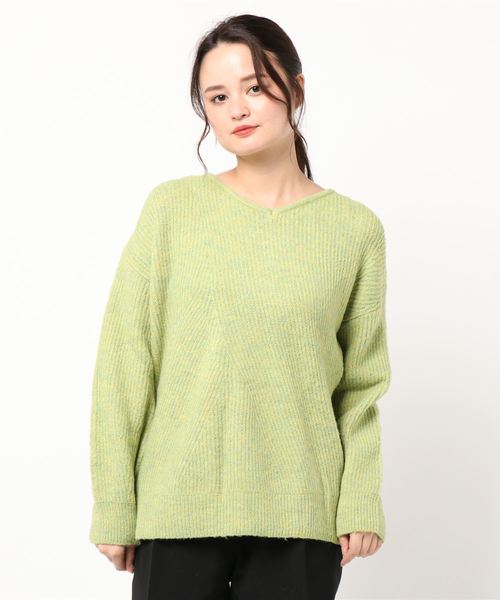 BELLUNA（ベルーナ）の「レインボースパン編地切替プルオーバー（ニット/セーター・レディース・ブルー/ピンク/ラベンダー/グリーン・XXXX-LARGE/XXX-LARGE/MEDIUM/LARGE/X-LARGE/XX-LARGE）」の11枚目の写真