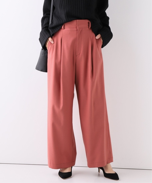 SLOBE IENA(スローブイエナ)の「ウォッシャブル T/Wサキソニーパンツ◆(その他パンツ・レディース・カーキ/ピンク/アイボリー・40/38/36)」の1枚目の写真