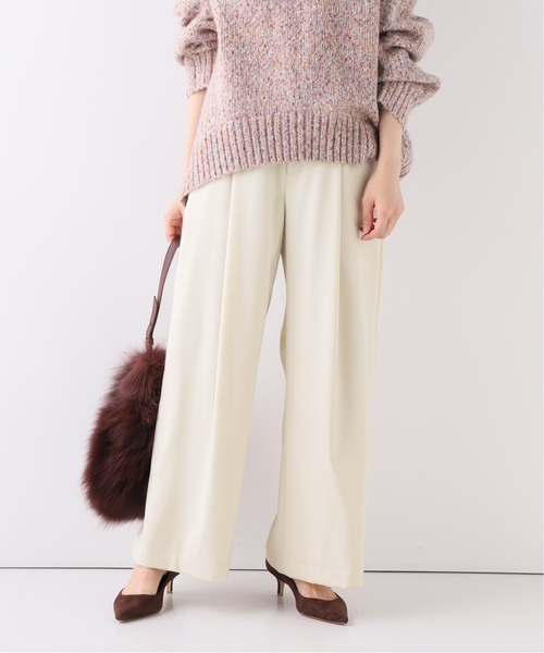 SLOBE IENA(スローブイエナ)の「ウォッシャブル T/Wサキソニーパンツ◆(その他パンツ・レディース・カーキ/ピンク/アイボリー・40/38/36)」の2枚目の写真