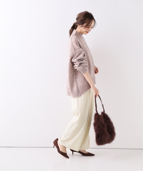 SLOBE IENA(スローブイエナ)の「ウォッシャブル T/Wサキソニーパンツ◆(その他パンツ・レディース・カーキ/ピンク/アイボリー・40/38/36)」の9枚目の写真