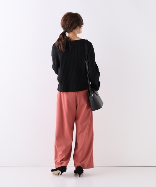 SLOBE IENA(スローブイエナ)の「ウォッシャブル T/Wサキソニーパンツ◆(その他パンツ・レディース・カーキ/ピンク/アイボリー・40/38/36)」の8枚目の写真