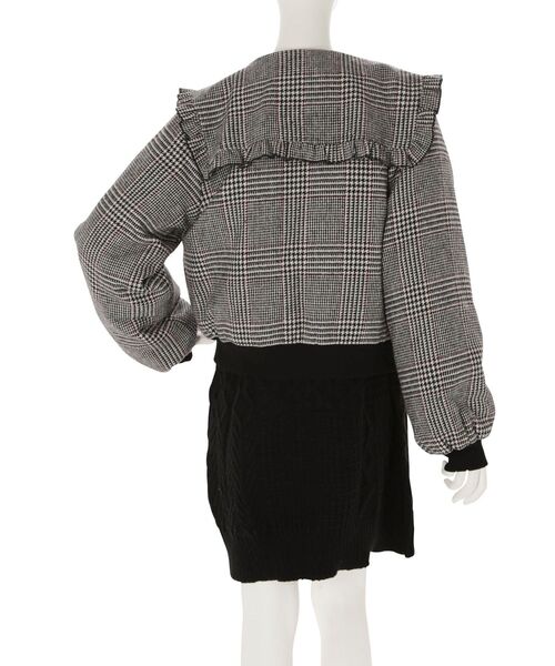 merry jenny（メリージェニー）の「チェックセーラーブルゾン（ブルゾン・レディース・ブラック/グレー・FREE）」の6枚目の写真