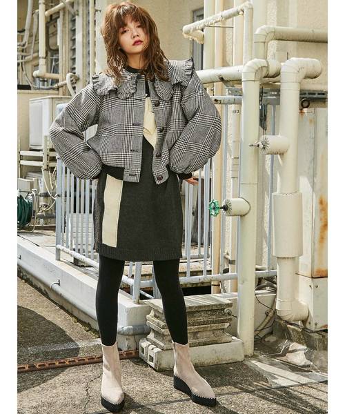 merry jenny（メリージェニー）の「チェックセーラーブルゾン（ブルゾン・レディース・ブラック/グレー・FREE）」の16枚目の写真