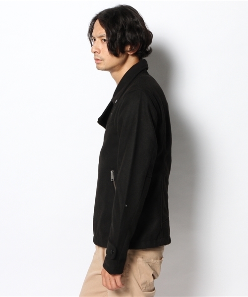 WEGO（ウィゴー）の「WEGO/ボンディングライダースジャケット（ライダースジャケット・メンズ・ブラック/レッド・LARGE/MEDIUM）」の11枚目の写真