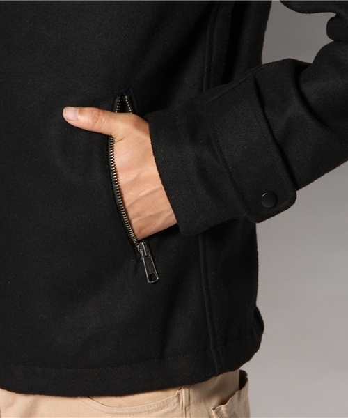 WEGO（ウィゴー）の「WEGO/ボンディングライダースジャケット（ライダースジャケット・メンズ・ブラック/レッド・LARGE/MEDIUM）」の15枚目の写真