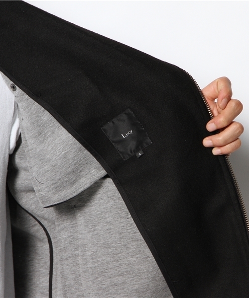 WEGO（ウィゴー）の「WEGO/ボンディングライダースジャケット（ライダースジャケット・メンズ・ブラック/レッド・LARGE/MEDIUM）」の9枚目の写真