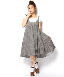 BEAMS BOY | BEAMS BOY / チェック 肩リボン キャミワンピース(ワンピース)