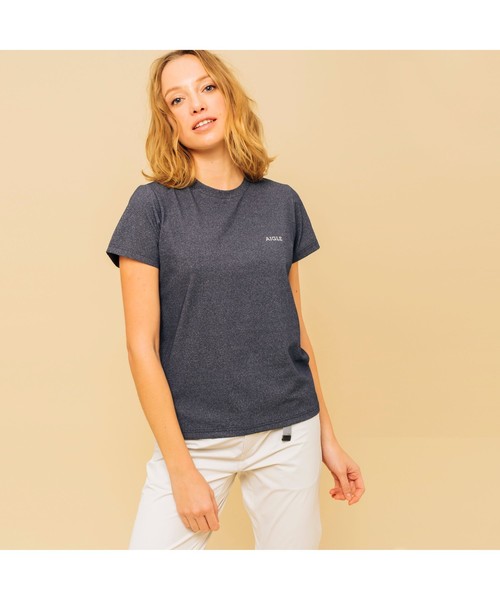 AIGLE(エーグル)の「吸水速乾 ステンダール 半袖Tシャツ(Tシャツ/カットソー・レディース・ホワイト/レッド/ダークネイビー・S/M/L)」の2枚目の写真