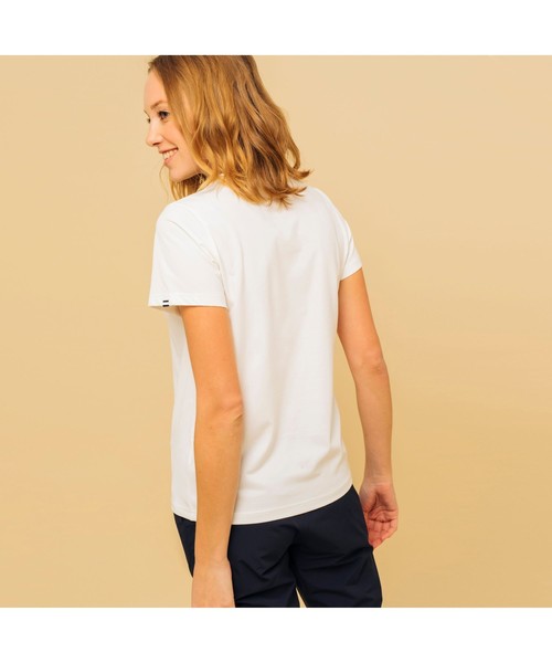 AIGLE(エーグル)の「吸水速乾 ステンダール 半袖Tシャツ(Tシャツ/カットソー・レディース・ホワイト/レッド/ダークネイビー・S/M/L)」の10枚目の写真