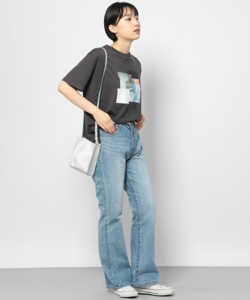 PAGEBOY（ページボーイ）の「スケルトンフォトグラフィックT（Tシャツ/カットソー・レディース・チャコールグレー/オフホワイト・FREE）」の6枚目の写真