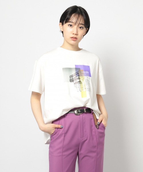 PAGEBOY（ページボーイ）の「スケルトンフォトグラフィックT（Tシャツ/カットソー・レディース・チャコールグレー/オフホワイト・FREE）」の15枚目の写真