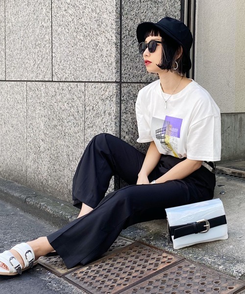 PAGEBOY（ページボーイ）の「スケルトンフォトグラフィックT（Tシャツ/カットソー・レディース・チャコールグレー/オフホワイト・FREE）」の16枚目の写真