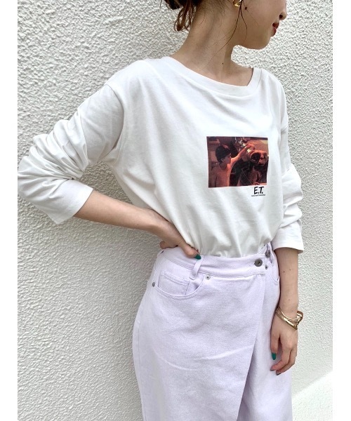 mystic（ミスティック）の「ロングTシャツ/E.T（Tシャツ/カットソー・レディース・ブラック/ブラウン・FREE）」の2枚目の写真