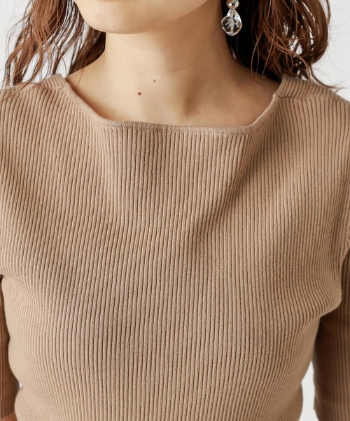 mystic（ミスティック）の「クロスリブニットプルオーバー（ニット/セーター・レディース・ブラック/ピンク/キャメル・FREE）」の8枚目の写真