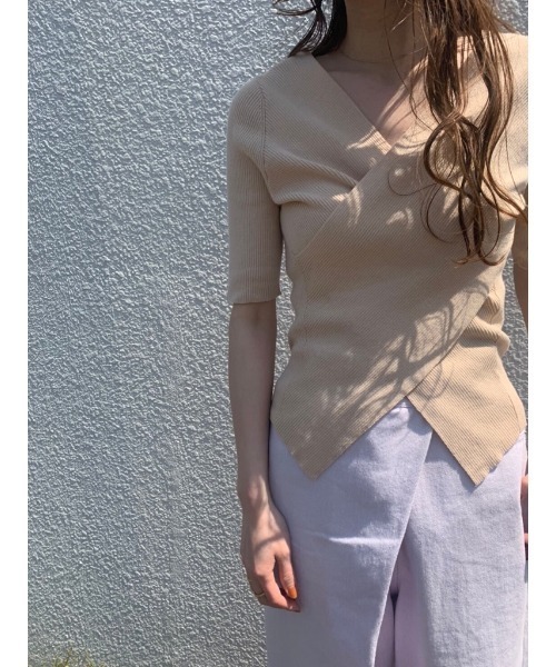 mystic（ミスティック）の「クロスリブニットプルオーバー（ニット/セーター・レディース・ブラック/ピンク/キャメル・FREE）」の12枚目の写真