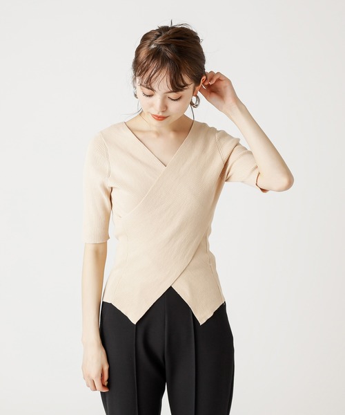 mystic（ミスティック）の「クロスリブニットプルオーバー（ニット/セーター・レディース・ブラック/ピンク/キャメル・FREE）」の15枚目の写真