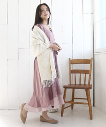 Roomy's（ルーミーズ）の「シフォンコンビカットロングワンピース（ワンピース）」