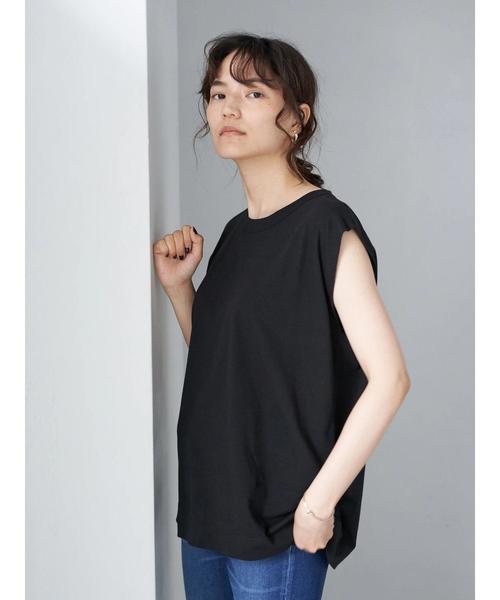 AMERICAN HOLIC(アメリカンホリック)の「ショルダータックフレンチスリーブカットプルオーバー〇 *(Tシャツ/カットソー・レディース・ブラック/ブラウン/オフホワイト/キャメル・M/L)」の17枚目の写真