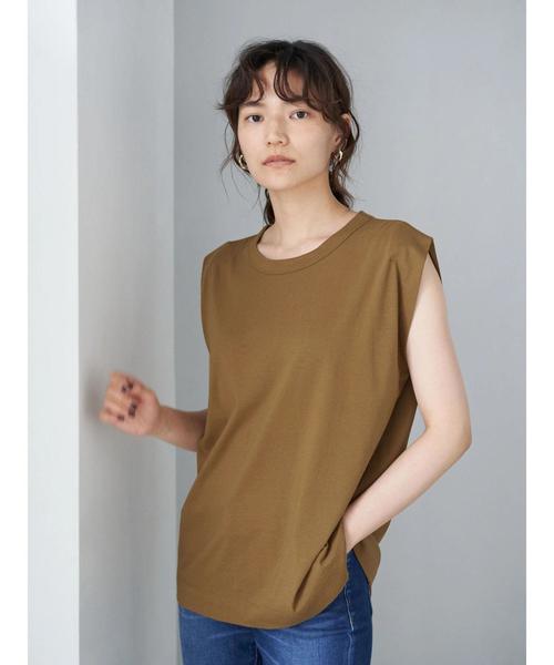 AMERICAN HOLIC(アメリカンホリック)の「ショルダータックフレンチスリーブカットプルオーバー〇 *(Tシャツ/カットソー・レディース・ブラック/ブラウン/オフホワイト/キャメル・M/L)」の13枚目の写真