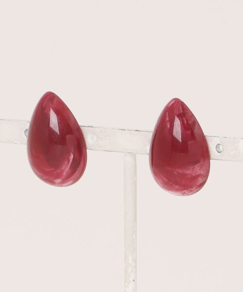 tone(トーン)の「【lea.acc*maamee*】しずくマーブルシンプルピアス(ピアス(両耳用)・レディース・イエロー/ブルー/グリーン/ベージュ/グリーン系その他/ホワイト/ブラック/ボルドー・FREE)」の8枚目の写真