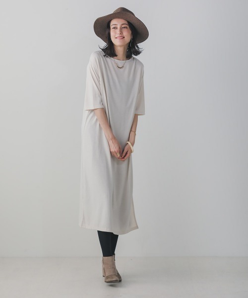 Bou Jeloud(ブージュルード)の「サイドスリットインナーセットワンピース(ワンピース・レディース・オフホワイト/ブルー・38)」の16枚目の写真