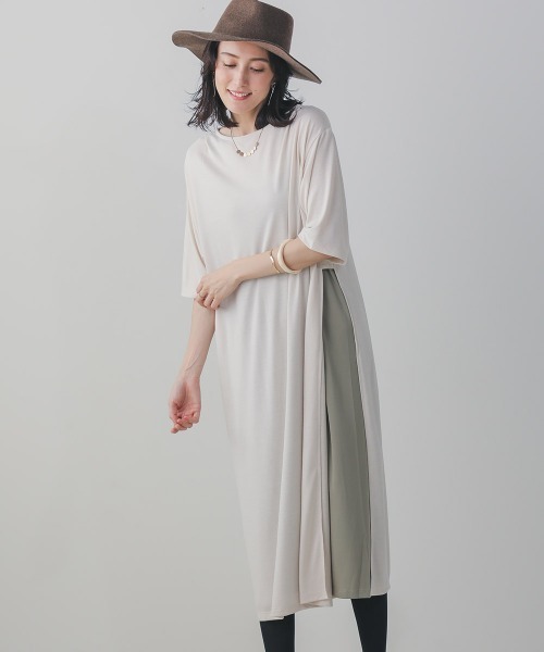 Bou Jeloud(ブージュルード)の「サイドスリットインナーセットワンピース(ワンピース・レディース・オフホワイト/ブルー・38)」の21枚目の写真