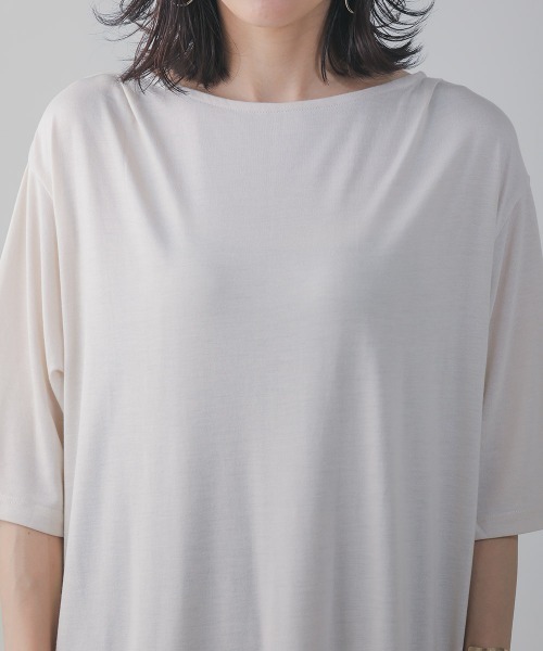 Bou Jeloud(ブージュルード)の「サイドスリットインナーセットワンピース(ワンピース・レディース・オフホワイト/ブルー・38)」の6枚目の写真