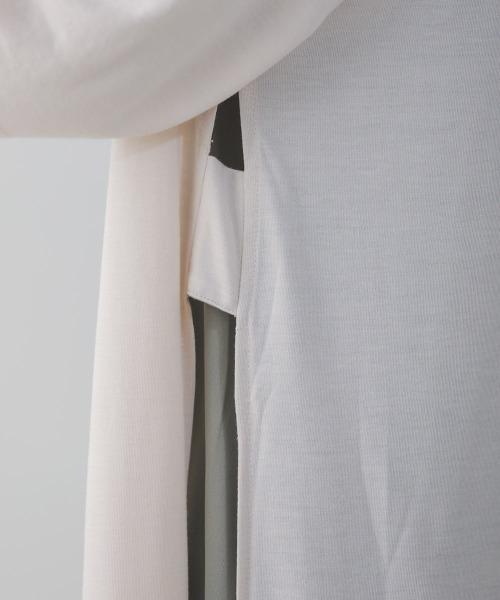 Bou Jeloud(ブージュルード)の「サイドスリットインナーセットワンピース(ワンピース・レディース・オフホワイト/ブルー・38)」の8枚目の写真