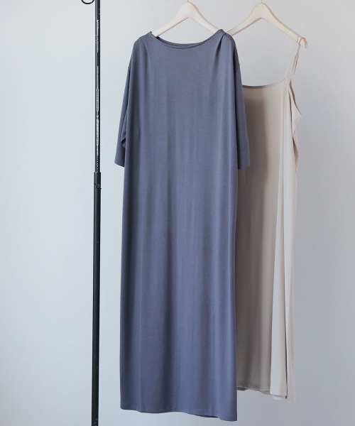 Bou Jeloud(ブージュルード)の「サイドスリットインナーセットワンピース(ワンピース・レディース・オフホワイト/ブルー・38)」の14枚目の写真