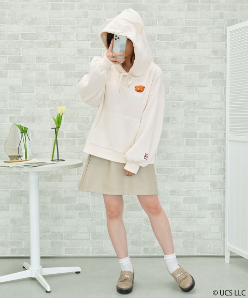 PairPair（ペアペア）の「ミミ付きティムフーディー（パーカー・レディース・ベージュ/アイボリー・FREE）」の12枚目の写真