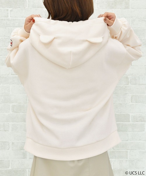 PairPair（ペアペア）の「ミミ付きティムフーディー（パーカー・レディース・ベージュ/アイボリー・FREE）」の15枚目の写真