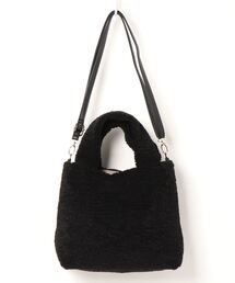 2WAY エコファー トートバッグ ショルダーバッグ