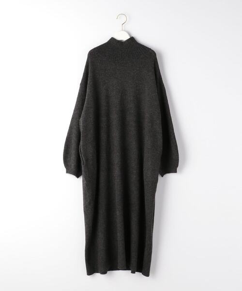 green label relaxing（グリーンレーベルリラクシング）の「CFC ボリューム スリーブ ボトル ネック ワンピース（ワンピース・レディース・ダークグレー/ベージュ/モカ・FREE）」の20枚目の写真