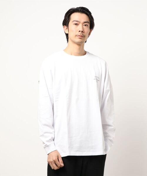 NO WAY(ノーウェイ)の「/バックプリントドルマンスリーブTシャツ/(Tシャツ/カットソー・メンズ・ホワイト/ブラック/ベージュ・MEDIUM/LARGE)」の1枚目の写真