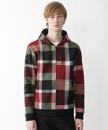 BLACK LABELチェック柄パーカー LL WEB・一部店舗限定】パネルチェックパーカー