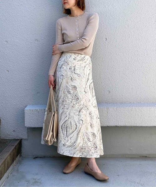 PICCIN（ピッチン）の「ヘンリーネックニット（ニット/セーター・レディース・チャコールグレー/ブラック/ベージュ・M）」の6枚目の写真