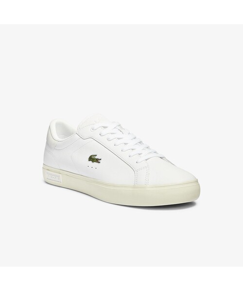 LACOSTE(ラコステ)の「メンズ POWERCOURT 0721 1(スニーカー・メンズ・ホワイト/ホワイト×グリーン/ホワイト×ピンク・25.5cm/26.5cm/28.5cm/25.0cm/26.0cm/27.0cm/28.0cm)」の2枚目の写真