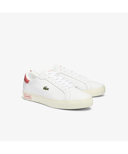 LACOSTE(ラコステ)の「メンズ POWERCOURT 0721 1(スニーカー・メンズ・ホワイト/ホワイト×グリーン/ホワイト×ピンク・25.5cm/26.5cm/28.5cm/25.0cm/26.0cm/27.0cm/28.0cm)」の8枚目の写真