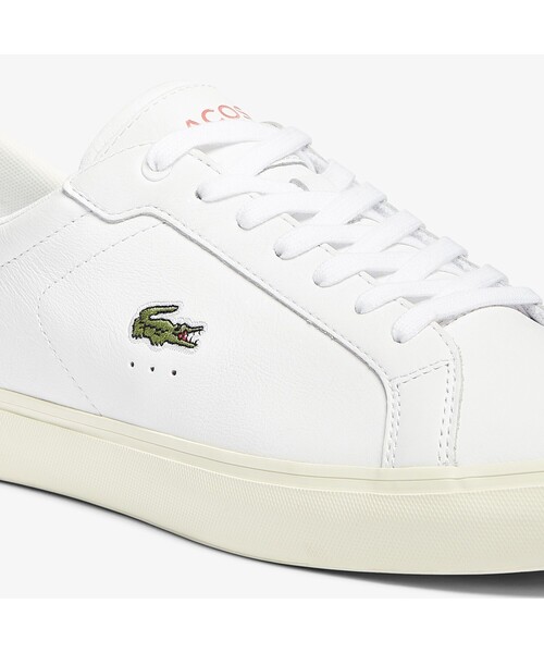 LACOSTE(ラコステ)の「メンズ POWERCOURT 0721 1(スニーカー・メンズ・ホワイト/ホワイト×グリーン/ホワイト×ピンク・25.5cm/26.5cm/28.5cm/25.0cm/26.0cm/27.0cm/28.0cm)」の4枚目の写真