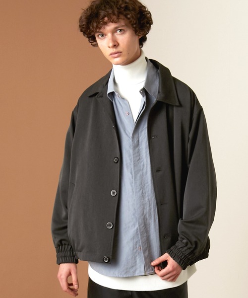 EMMA CLOTHES(エマクローズ)の「TRストレッチ オーバーサイズ ルーズスリーブ ブルゾン【EMMA CLOTHES/エマクローズ】(ブルゾン・メンズ・ブラック/スモークグレー/ブルー系その他/チャコール/ブラウン系その他/ベージュ系その他・FREE)」の4枚目の写真